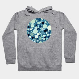 Ocean Blue Bubble Polka Dots Pattern Circle Hoodie